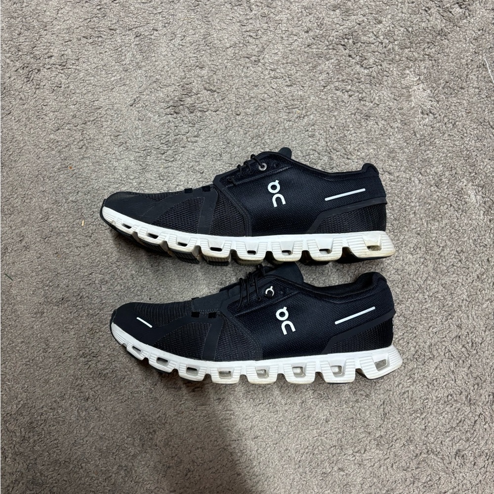 On Running Men's Black and White Athletic Sneakers